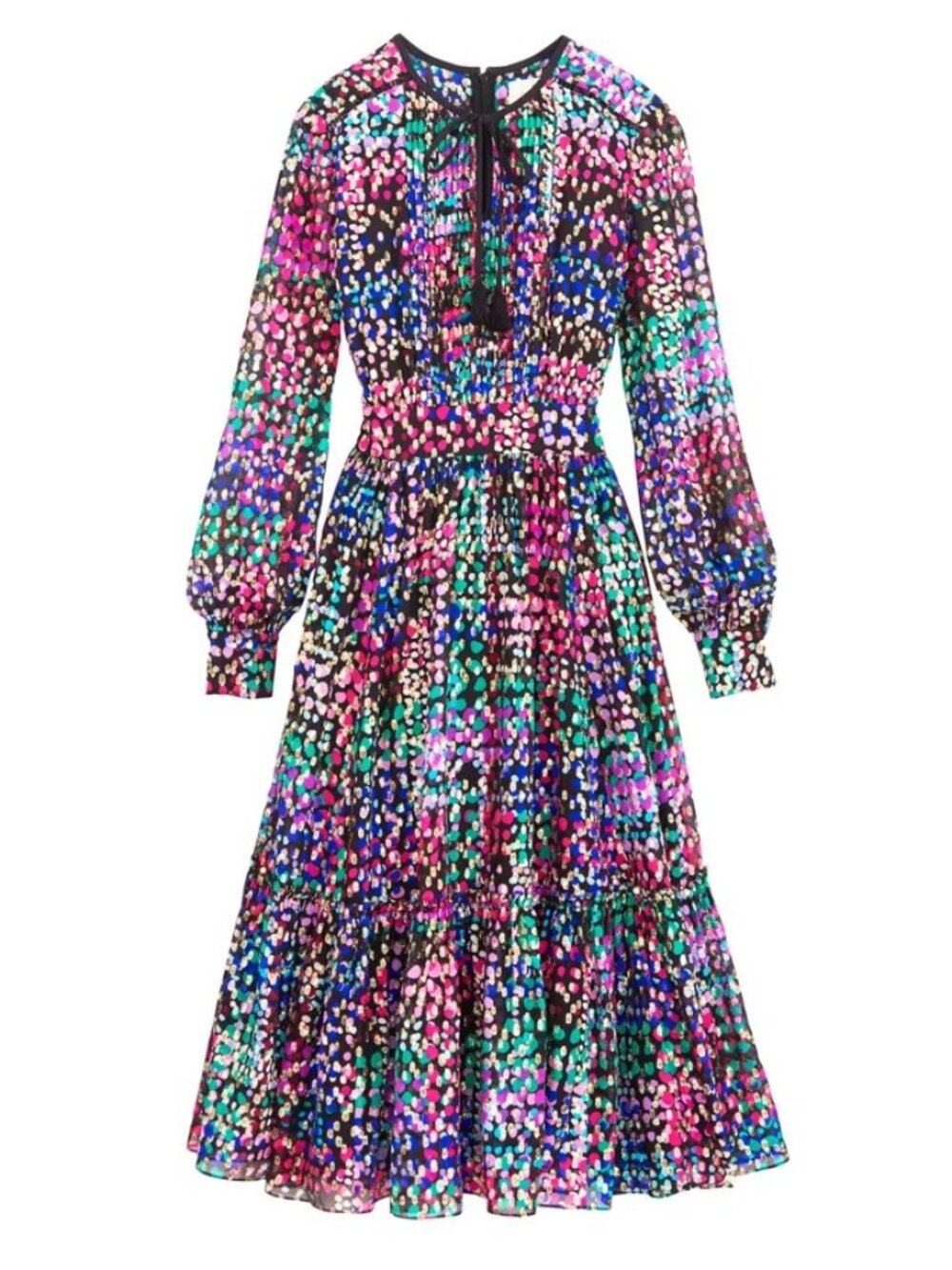 Kate Spade Metallic Dot Midi Dress